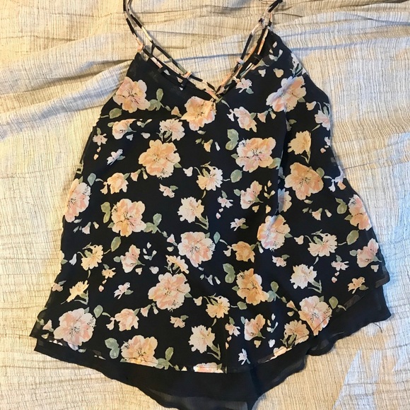 Sienna Sky Navy Floral Cami - Size: XS EUC - Picture 2 of 4